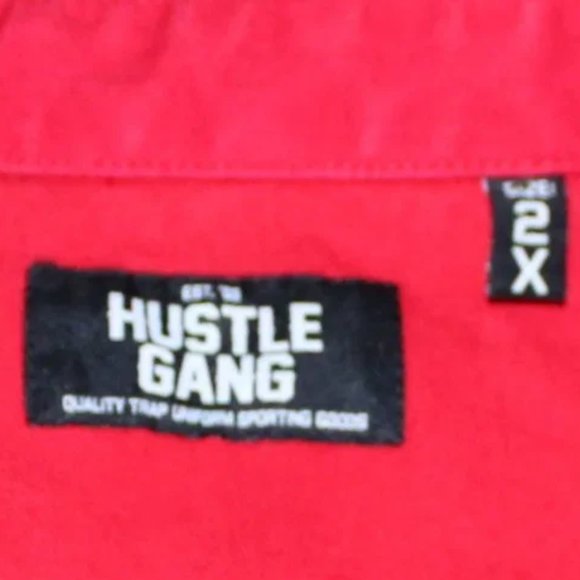 Hustle Gang Short Sleeve Green Tan Camo Button Down Shirt Size: 2X - Picture 10 of 10